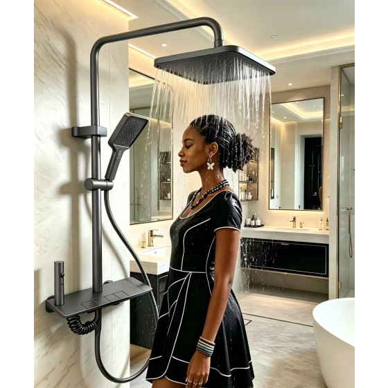 L240 black and gray shower set ,china